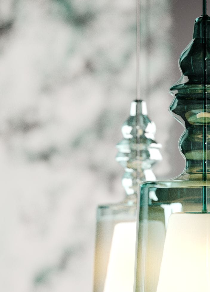 Подвесной светильник из боросиликатного стекла Karman Alibaglass ARCH-00109757 - Вид №18