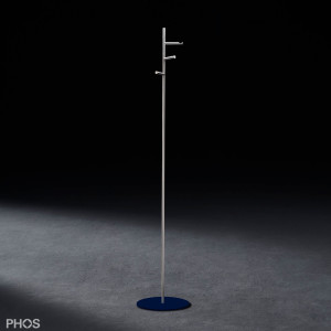 GSTH3V-BPB Вешалка для одежды с 3 вогнутыми крючками, основание: синее. PHOS