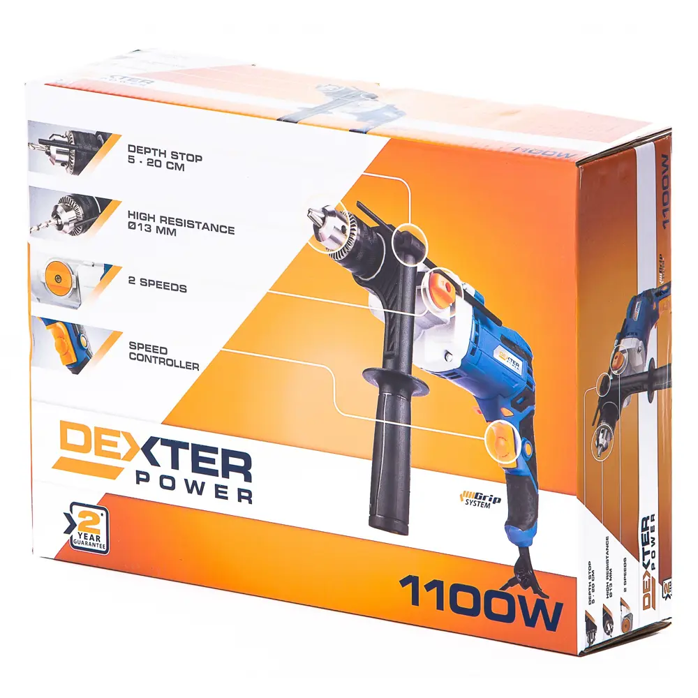 Дрель ударная Dexter Power PC1100DID, 1100 Вт STLM-2167588 - Вид №7