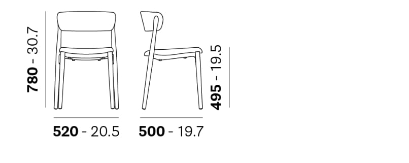 Деревянный мягкий стул Pedrali Nemea ARCH-00095002 - Вид №4