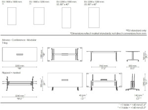 Стол для совещаний с откидным верхом