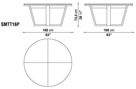 Maxalto Круглый деревянный стол с ленивой сьюзан Xilos sun-id-1379136 - Вид №7