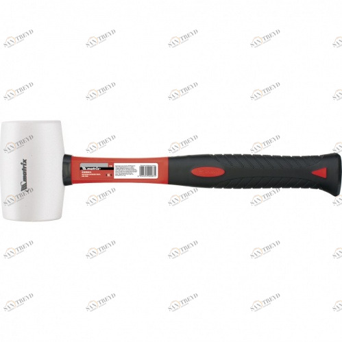 Киянка резиновая 450г белая резина, фиберглассовая рукоятка MATRIX 12495