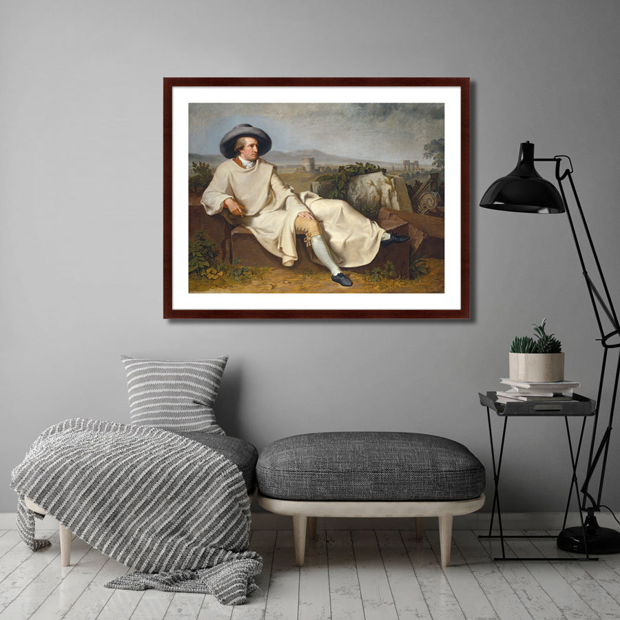Картина в раме 78,5х100 см Goethe in the Roman Campagna, 1787г. КАРТИНЫ В КВАРТИРУ  264173 Бежевый;коричневый;разноцветный  - Вид №2