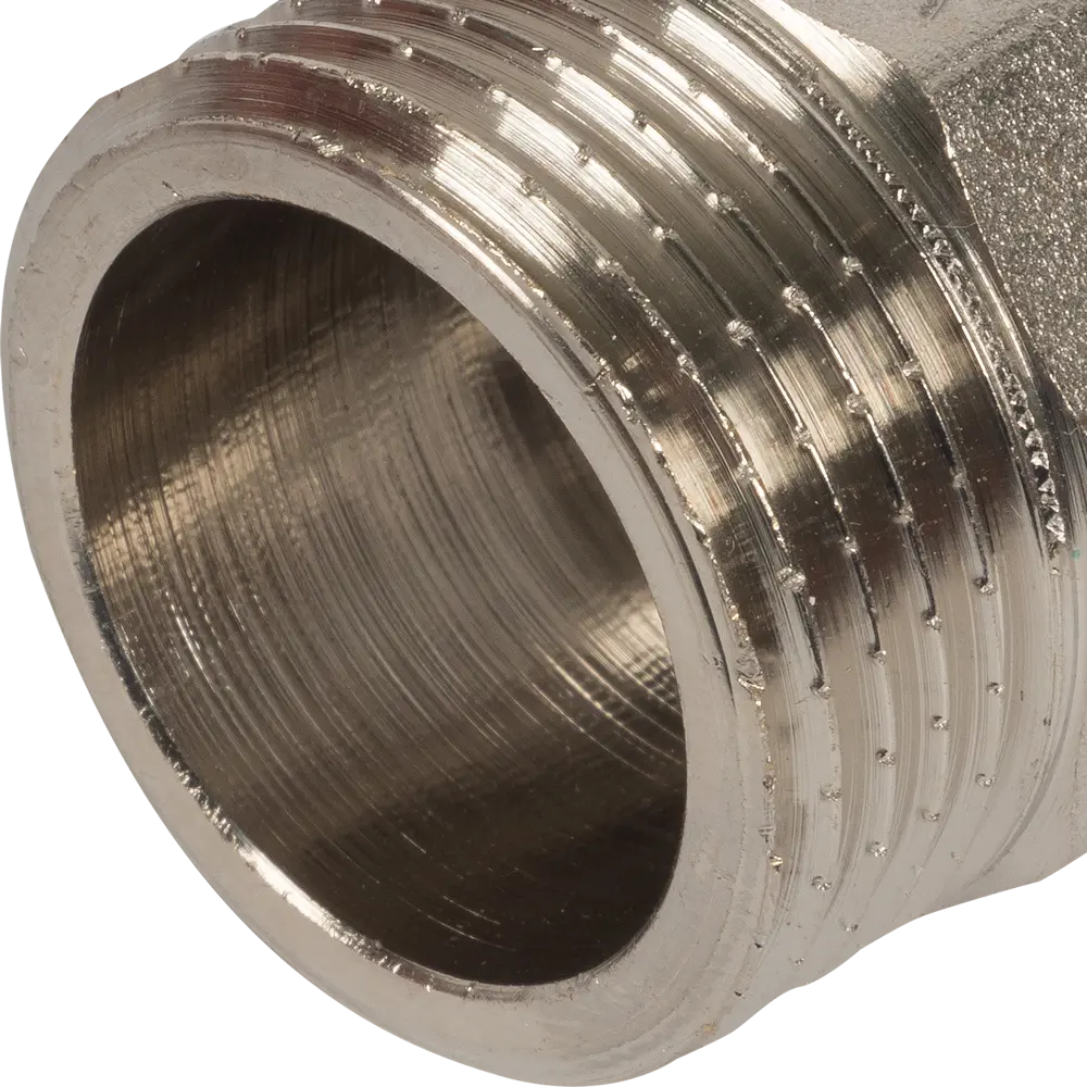 Ниппель переходной Valtec наружная резьба 1"х1/2" мм никелированная латунь VTr.580.N.0604 STLM-2185525 - Вид №2