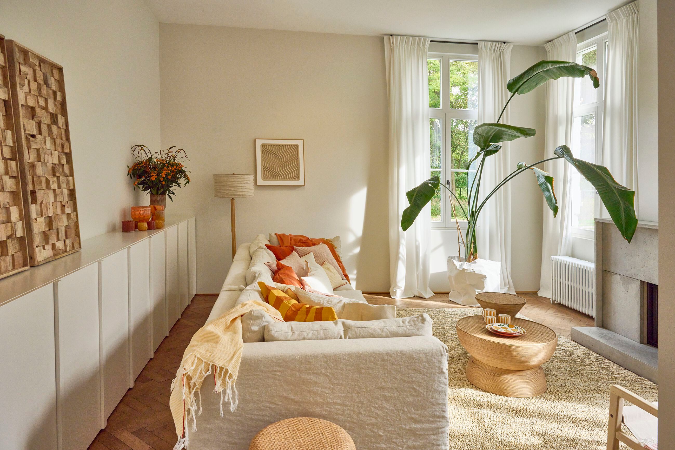 Торшер из ротанга и льна POMAX мастер ARCH-00040149 - Вид №1