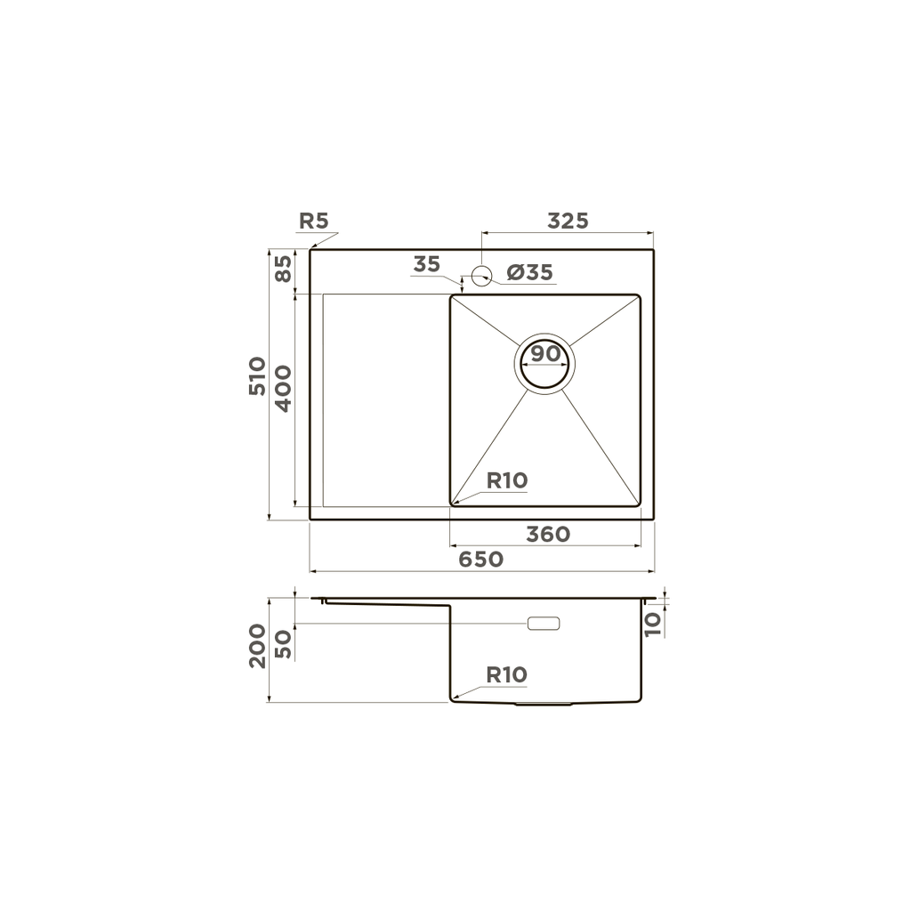 Кухонная мойка Akisame 65 IN-R OMOIKIRI 4973059 - Вид №4