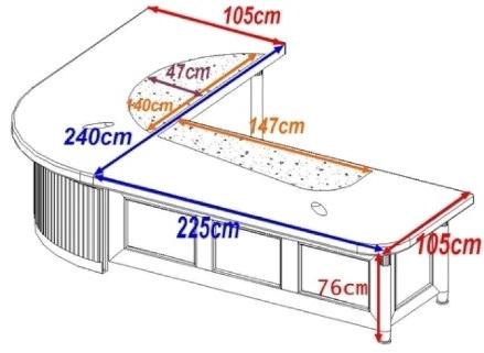 Arrediorg.it® Исполнительный угловой письменный стол из фанерованной древесины Prestige sun-id-1483389 - Вид №9