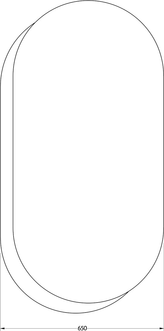 BY 0313 Зеркало на стеклянном основании EVOFORM Double - Вид №1