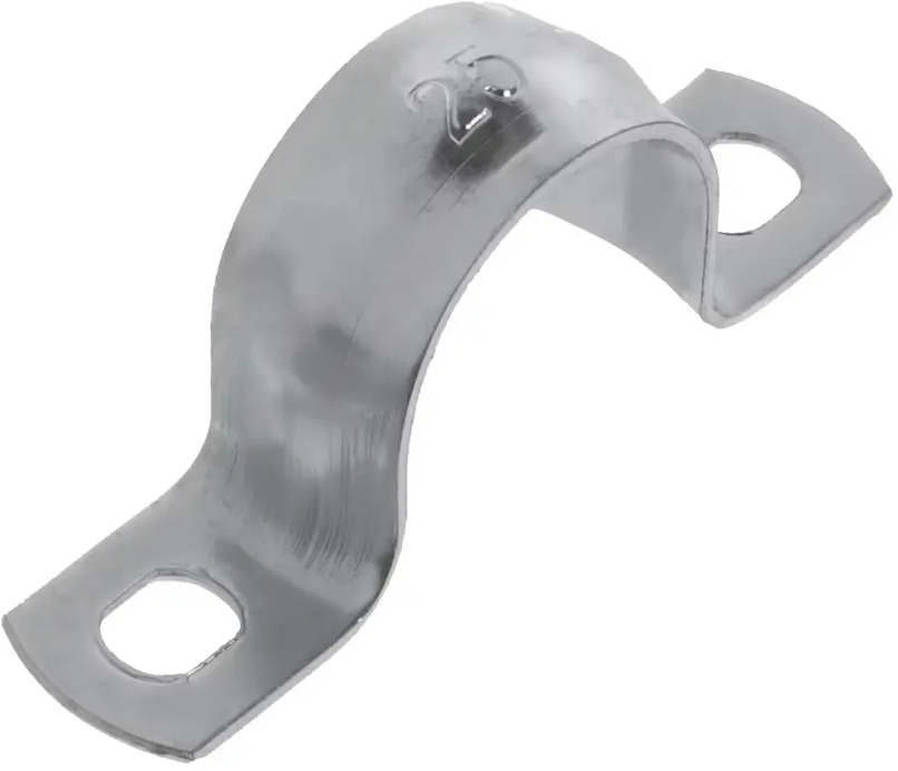 Скоба крепежная ЭКОПЛАСТ D25 мм оцинкованная для труб и кабелей (5 шт) 18176733