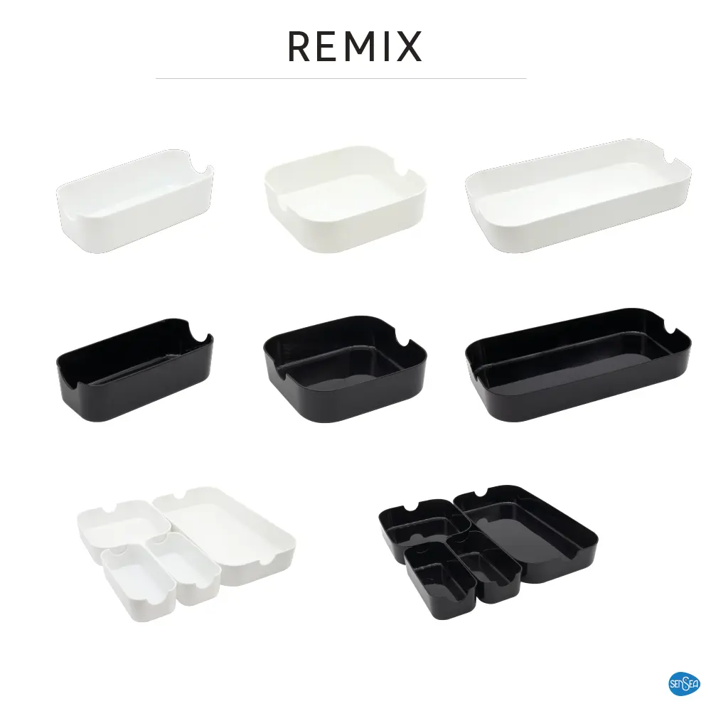 Набор из 4 корзин для выдвижного ящика Sensea Remix цвет белый 16.3x5.3x30.2 см Без серии STLM-2070138 - Вид №7