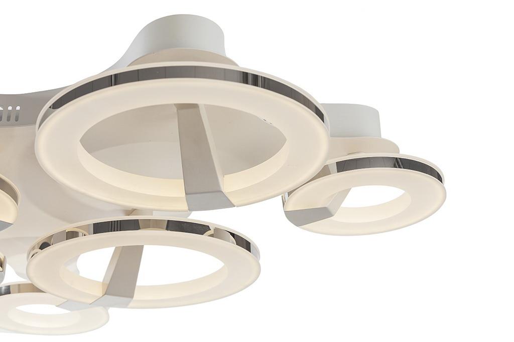 Потолочный светодиодный светильник IDLamp Jenevra 397/L8PF-LEDWhitechrome IDLAMP ДИЗАЙНЕРСКИЕ, JENEVRA 203030 Белый  - Вид №2