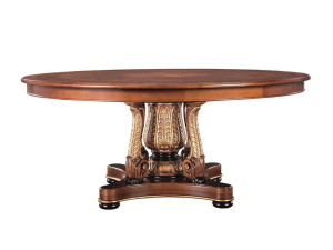 Круглый деревянный стол с центральным основанием