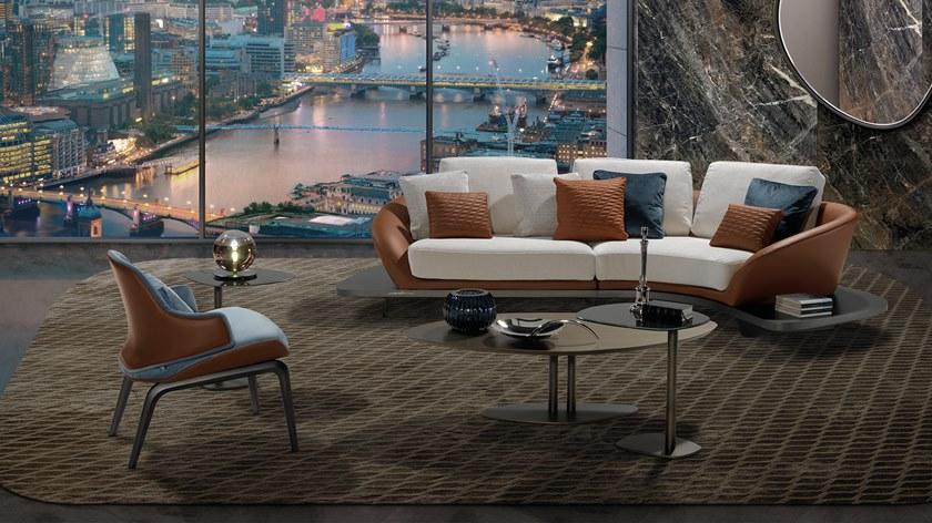 Reflex Угловой диван в коже Pininfarina home design sun-id-1355281 - Вид №1