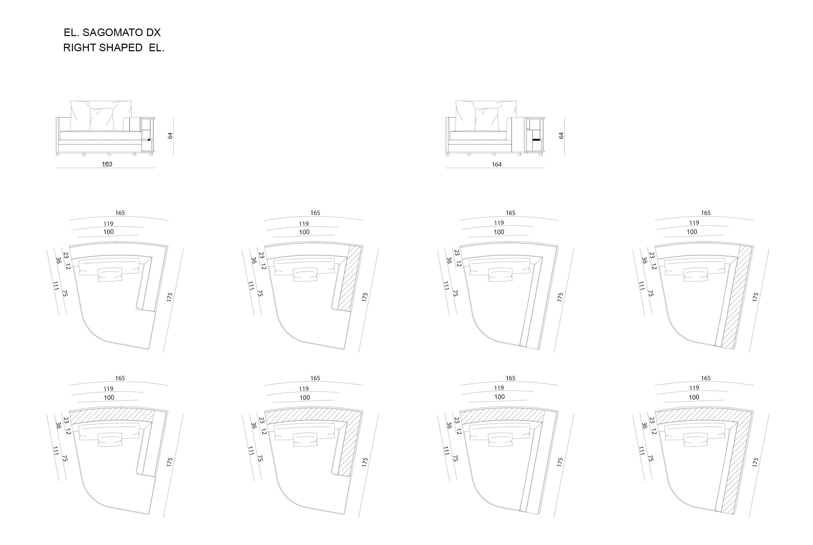 Кожаный модульный изогнутый диван Visionnaire Nomad ARCH-00108311 - Вид №20