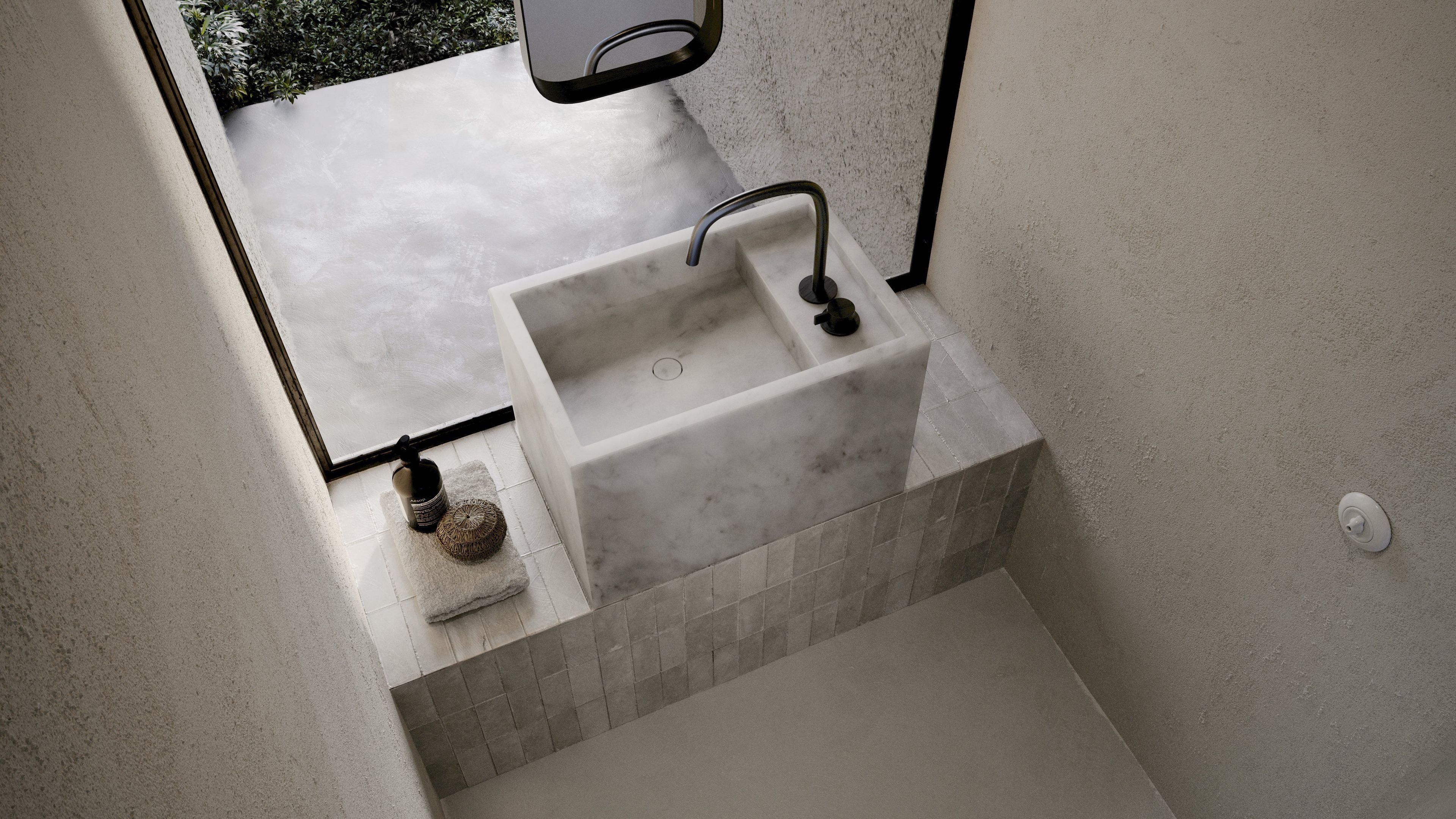 Одиночный подвесной умывальник из натурального камня COCOON Piet Boon ARCH-00052049 - Вид №8