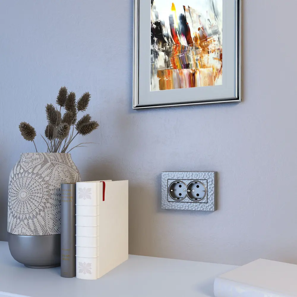 Рамка для розеток и выключателей Werkel Hammer W0082406 2 поста цвет серебряный STLM-2146841 - Вид №3