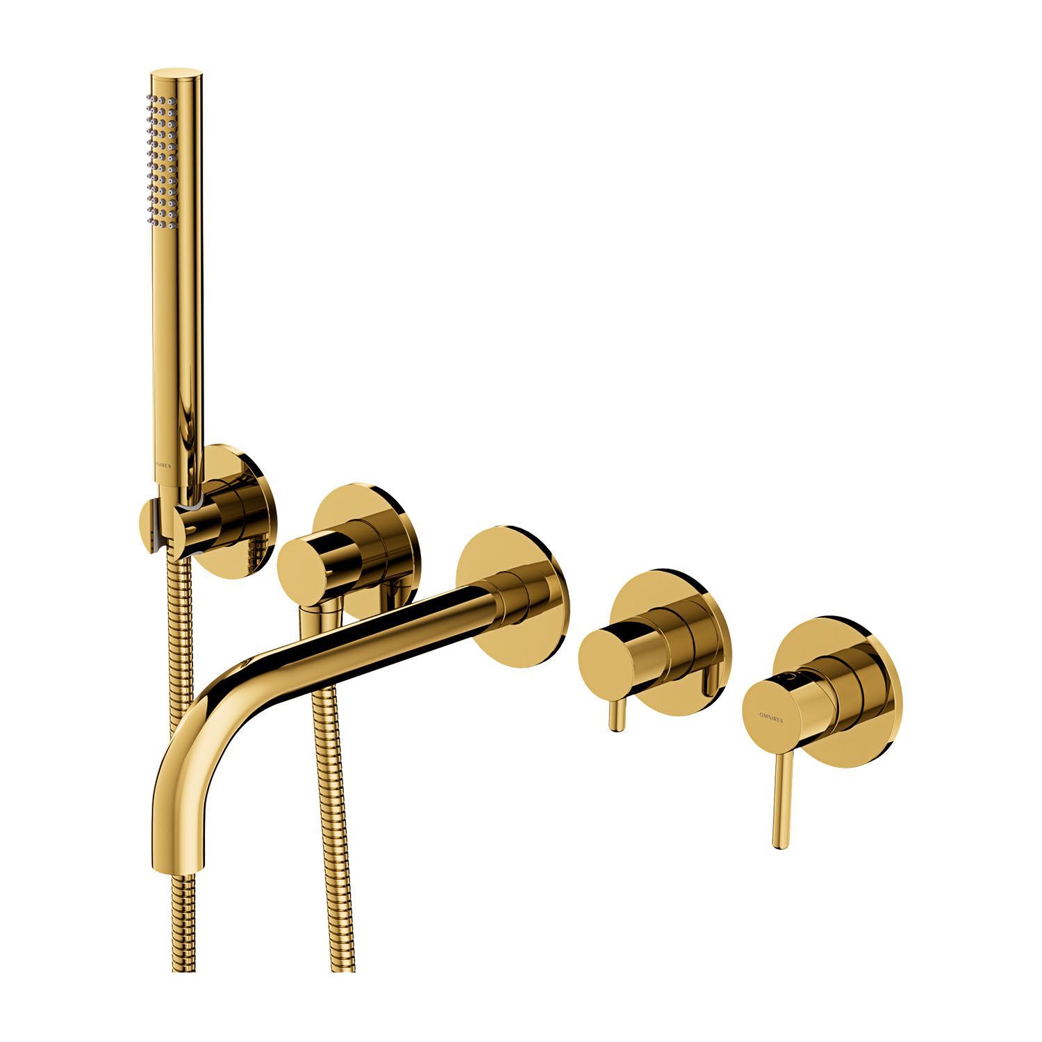 Настенный смеситель для ванны с 5 отверстиями и ручным душем OMNIRES Y Y1237/1 ARCH-00110371 - Вид №5