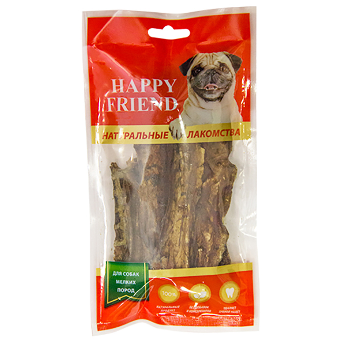 ПР0048358 Лакомство для собак Легкое говяжье для мелких пород 30г HAPPY FRIEND 