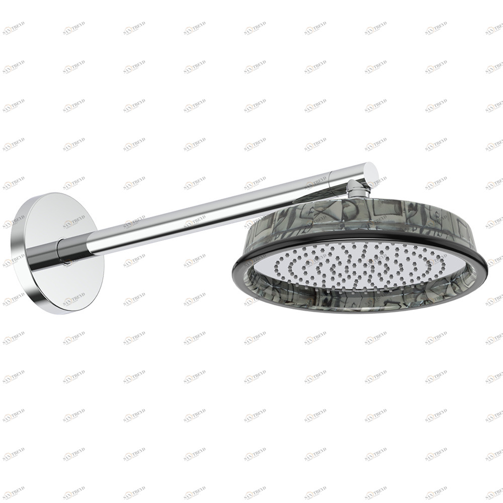 Graffio Круглая душевая лейка Ø 250 мм, круглый потолочный кронштейн 400 мм. CI803 