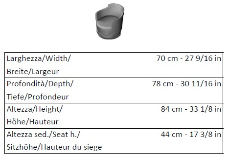 La Cividina Вращающееся кресло из ткани с подлокотниками Folies sun-id-1422539 - Вид №1