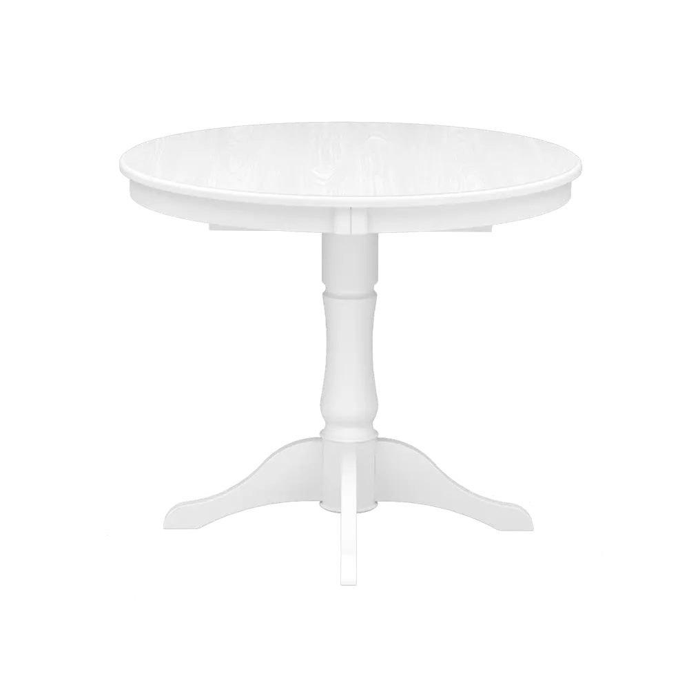 Стол кухонный Delinia Версаль раскладной 90-130x90 см круг МДФ цвет белый STLM-2044280 - Вид №3