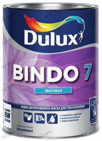 Краска матовая для стен и потолков Dulux Bindo 7 / Дулюкс Биндо 7 1л 5644