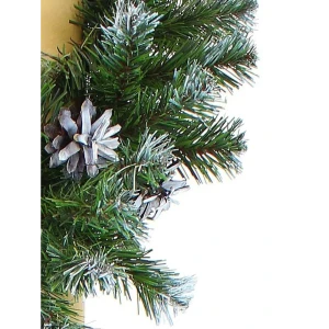 Гирлянда еловая ГР-31 200 см заснеженная с шишками