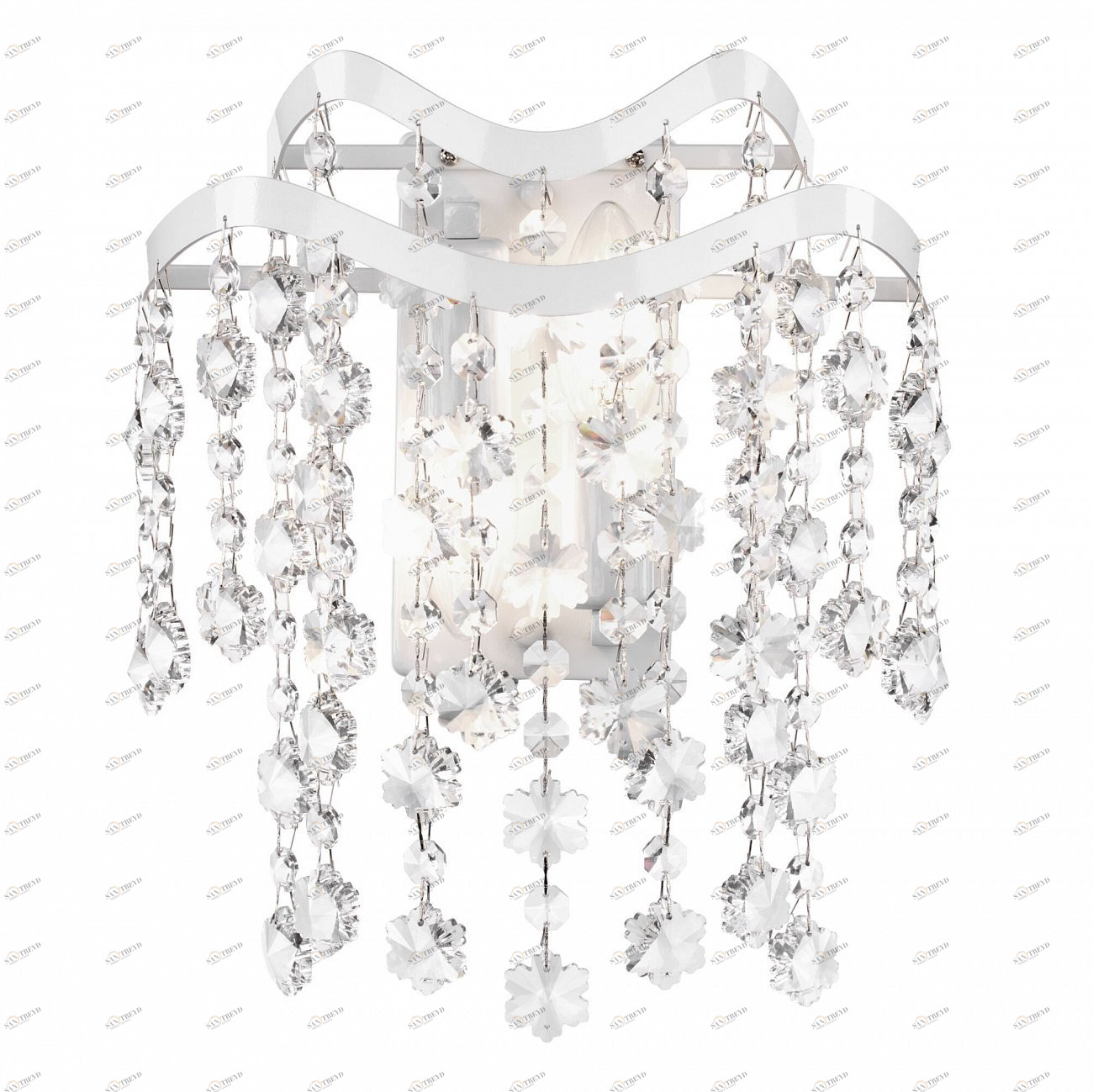 Бра настенное белое Charlotte FR1001WL-02W FREYA CRYSTAL 00-3957495 Белый