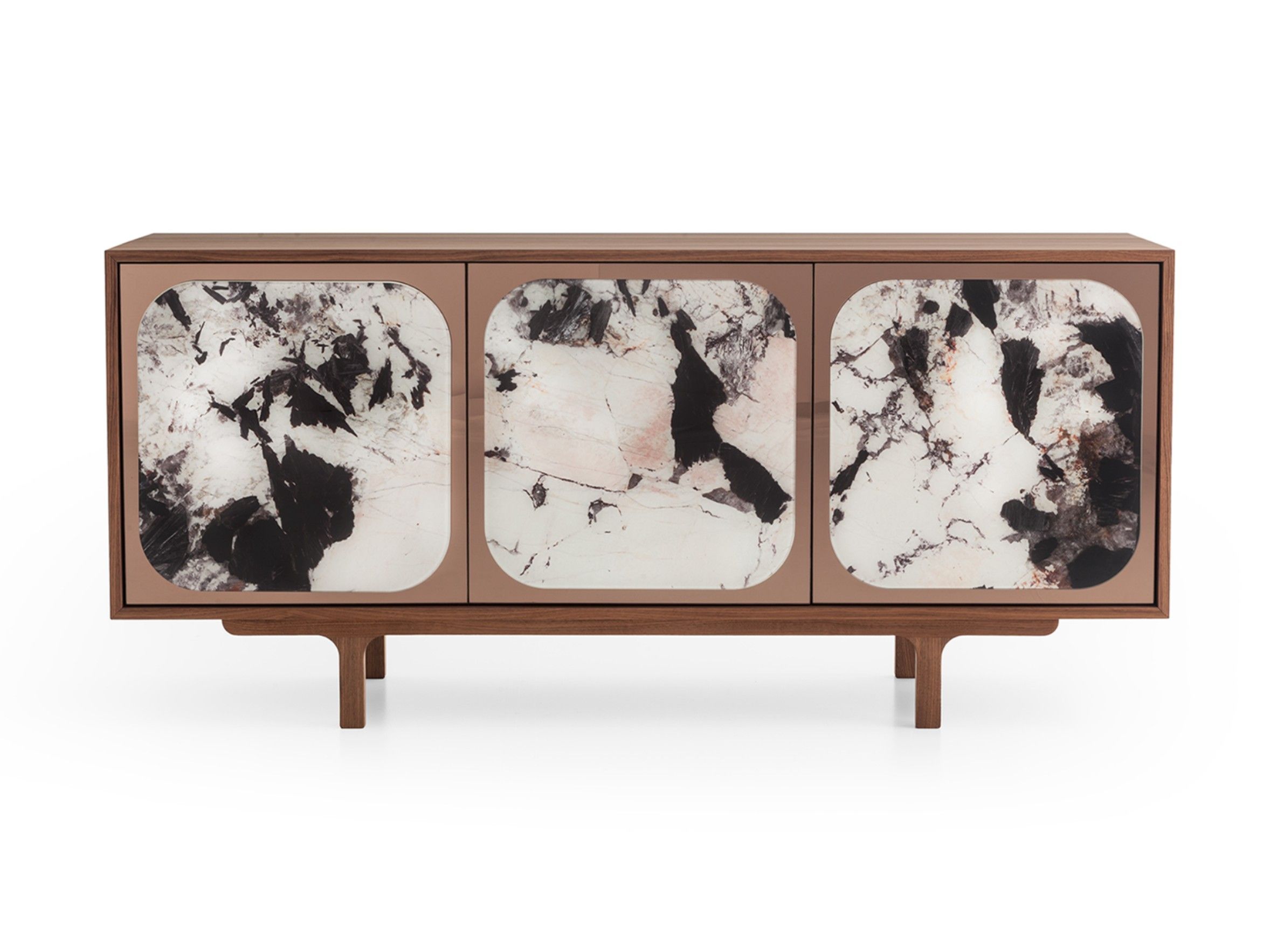 Шкаф из дерева и стекла с распашными дверями Morica Design Haute Couture ARCH-00108226