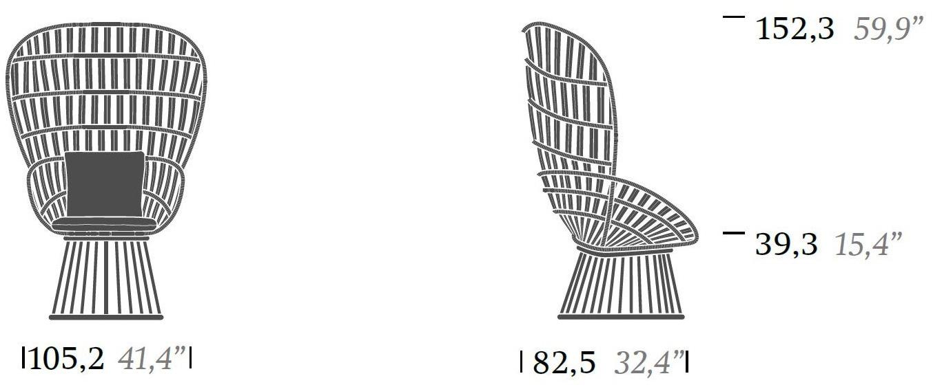 Kettal Садовое кресло с высокой спинкой Cala #27200000 - Вид №6