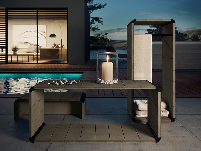 Многослойный прямоугольный садовый столик Novellini ARCH-00142297