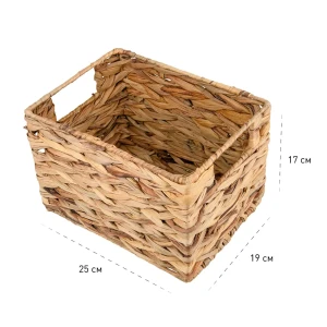 Корзина стеллажная Золотистый колос 19x17x25 см 8.1 л гиацинт цвет бежевый 82232209 STLM-2114265