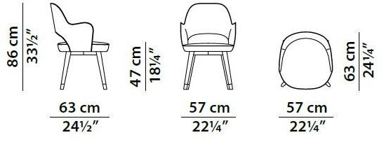 BAXTER Кожаное кресло с подлокотниками Colette sun-id-1350230 - Вид №6