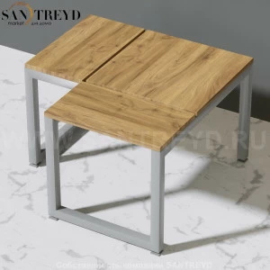 Effegibi LINEA ALU Угловая скамейка на регулирумых ножках из тика HA65100008