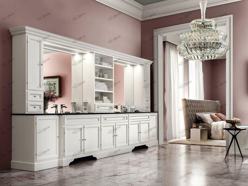 Cerasa Тумба под умывальник из дерева с зеркальными дверцами Paestum sun-id-1506568