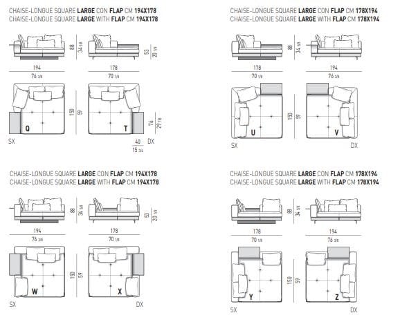 Ткань диван Minotti Коннери ARCH-00140023 - Вид №15