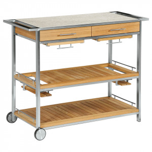 Code: 2MEST.806 Сервировочный столик с ртутью Teak  Mercury Dining