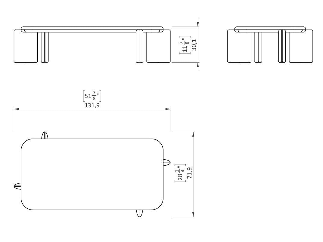 Прямоугольный журнальный столик Casa Magna Essence ARCH-00036851 - Вид №4