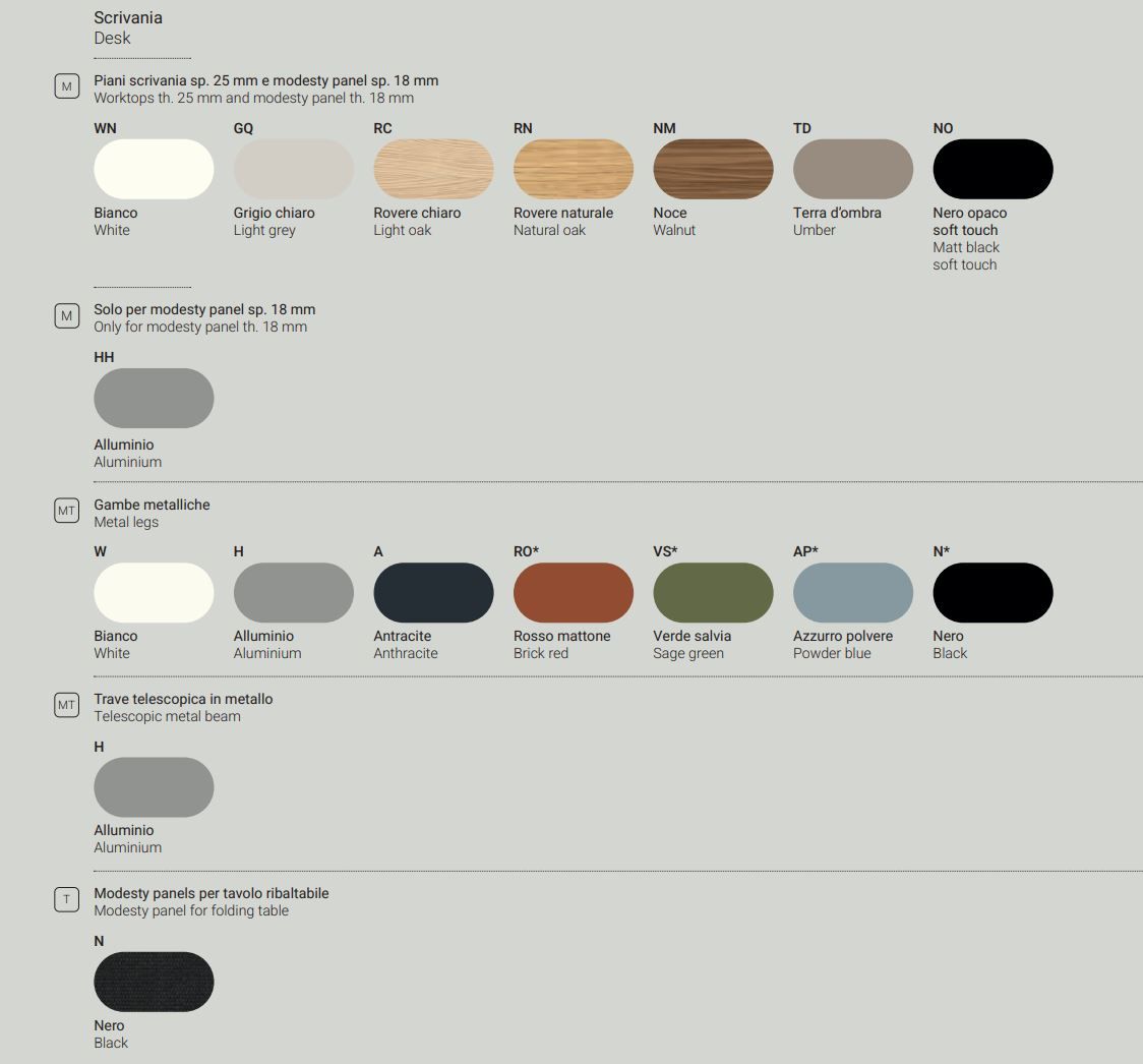 Секционная рабочая станция из меламина и металла DVO Nobu ARCH-00120772 - Вид №6