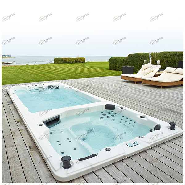 Минибассейн Gruppo Treesse Saint-Tropez PSAN01BP с гидромассажем хромотерапией прямоугольный