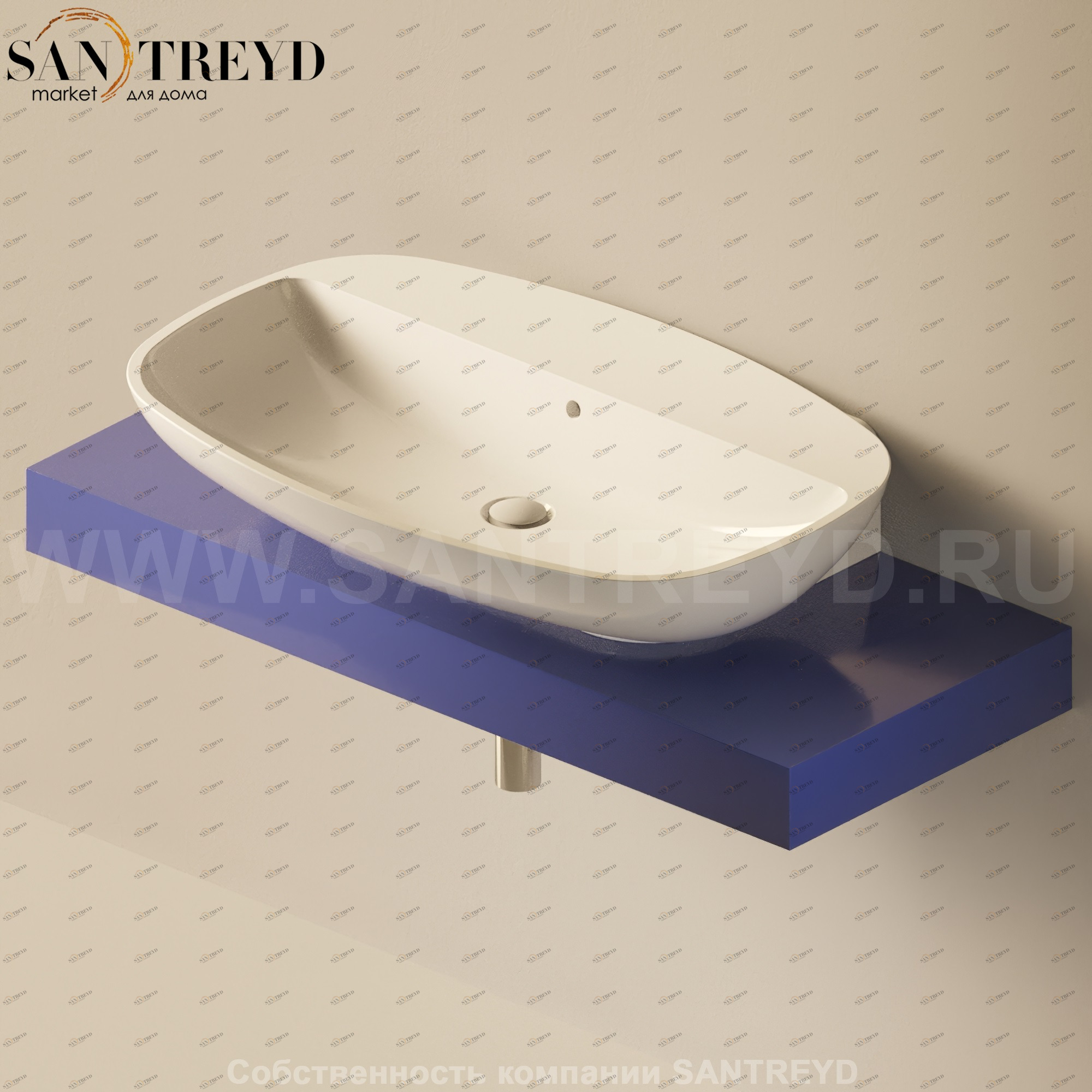 Flaminia FORTY6 Столешница от 110 до 250 см синяя F68081.5003 Ceramica Flaminia F680815003