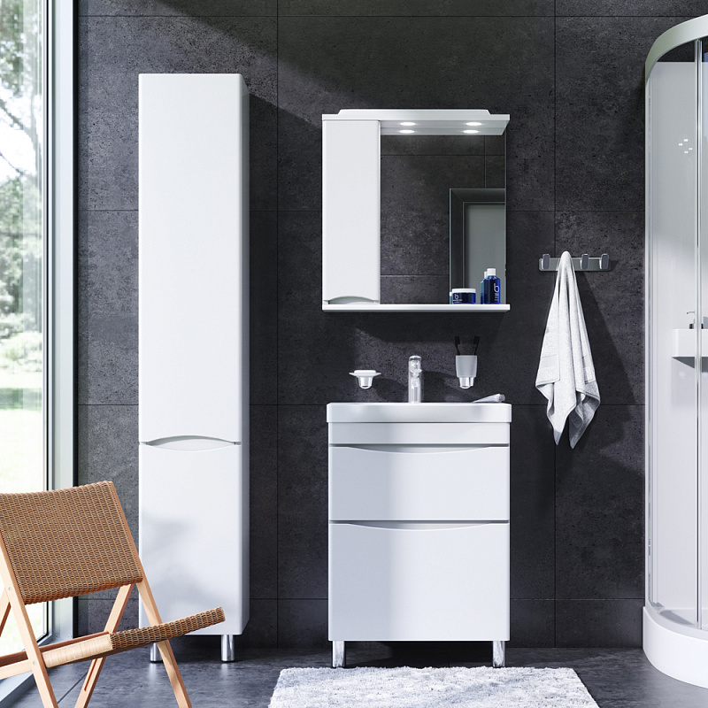 M80FSX0652WG База под раковину напольная 65 см 2 ящика белый глянцевая шт AM.PM Like - Вид №4