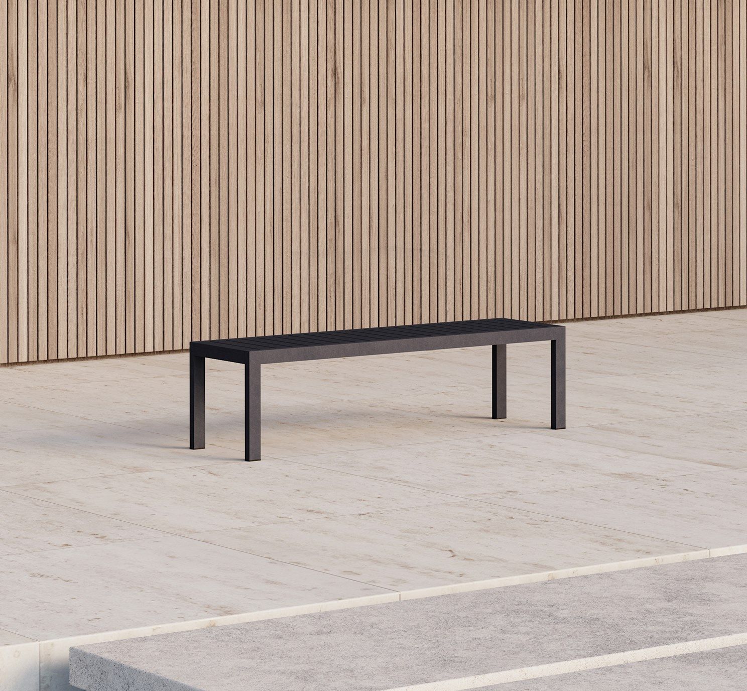 Алюминиевая садовая скамейка с порошковым покрытием Case Eos ARCH-00134240 - Вид №3