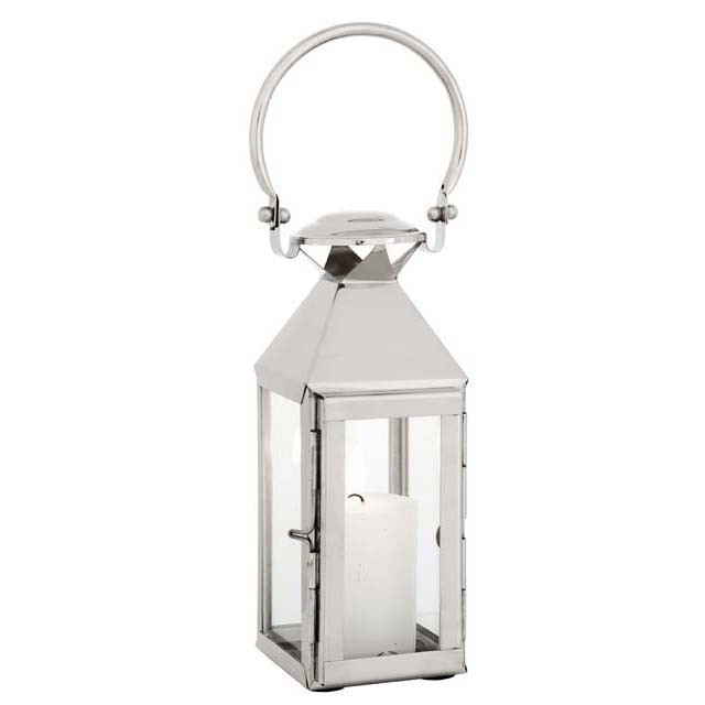 Подсвечник-фонарь серебристый с ручкой Vanini XS от Eichholtz EICHHOLTZ EICHHOLTZ 060256 Прозрачный;серебро  - Вид №1