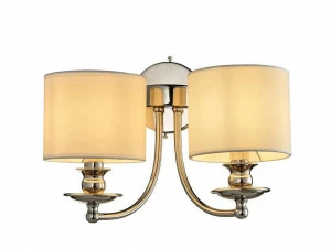 Бра металлическое с абажуром на 2 лампы кремовое Newport 1142/A NEWPORT 1140 00-3931797 Бежевый