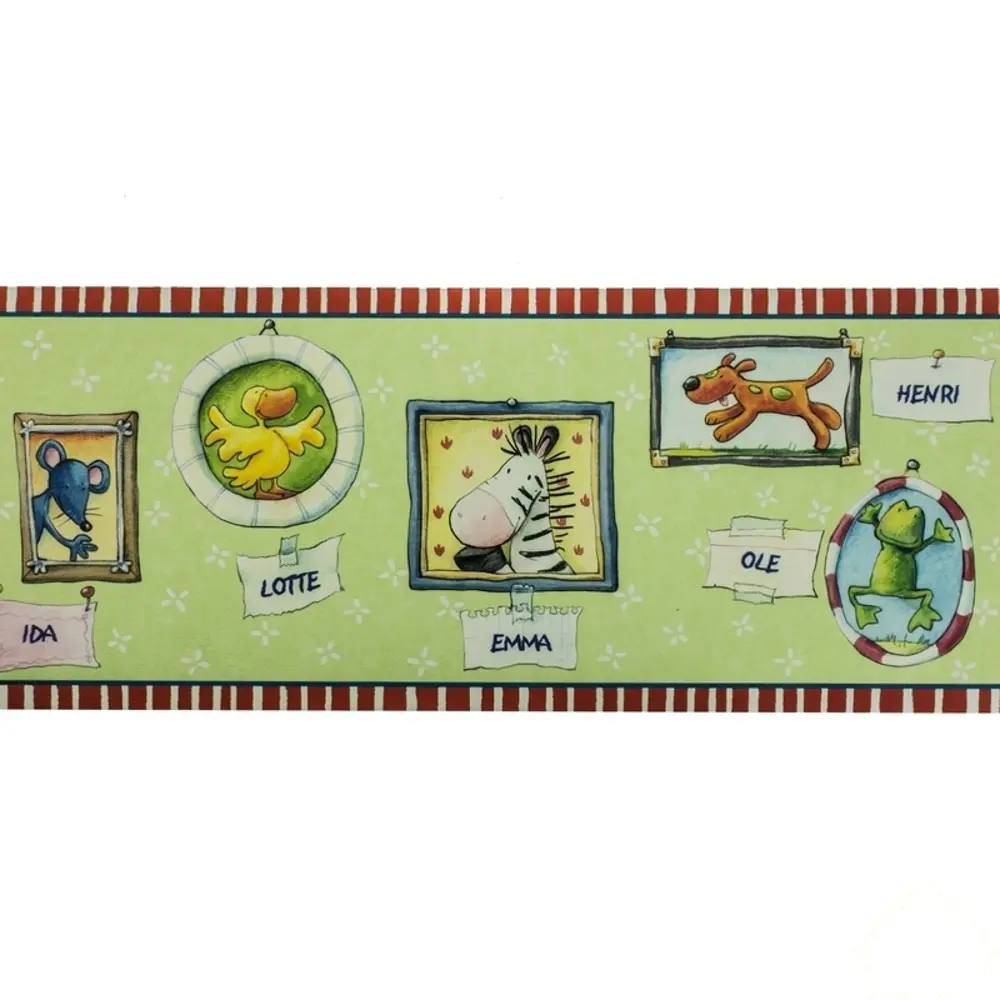 Бордюр флизелиновый 0,17х5 м, семь друзей, зеленый Rasch STLM-2107327