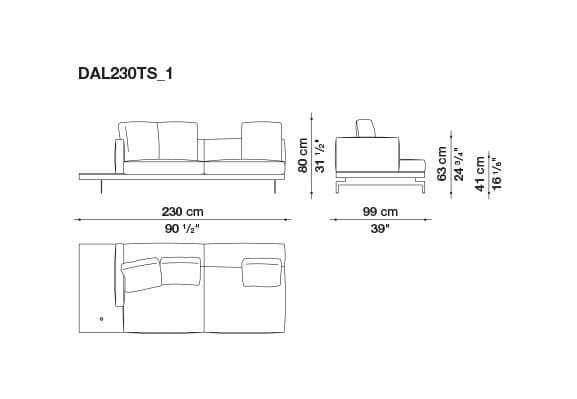 3-местный тканевый диван с полуостровом B&B Italia док ARCH-00061121 - Вид №168