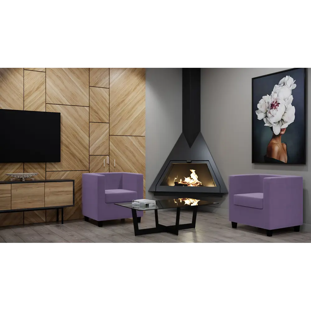 Кресло полиэстер Seasons Корса 73x65x73 см цвет сиреневый STLM-2128758 - Вид №4