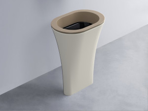 AMLA65-AN+AMPILO-N+AMCOLO-TL Раковина Amedeo Ovale отдельностоящая cielo Enjoy + Amedeo